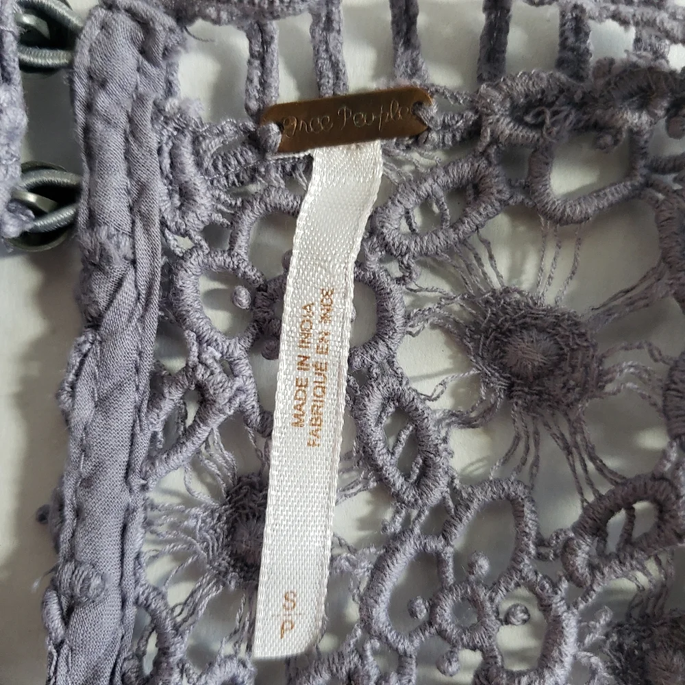 Free People swiss dot crochet lace high ne… - Picture 14 of 15